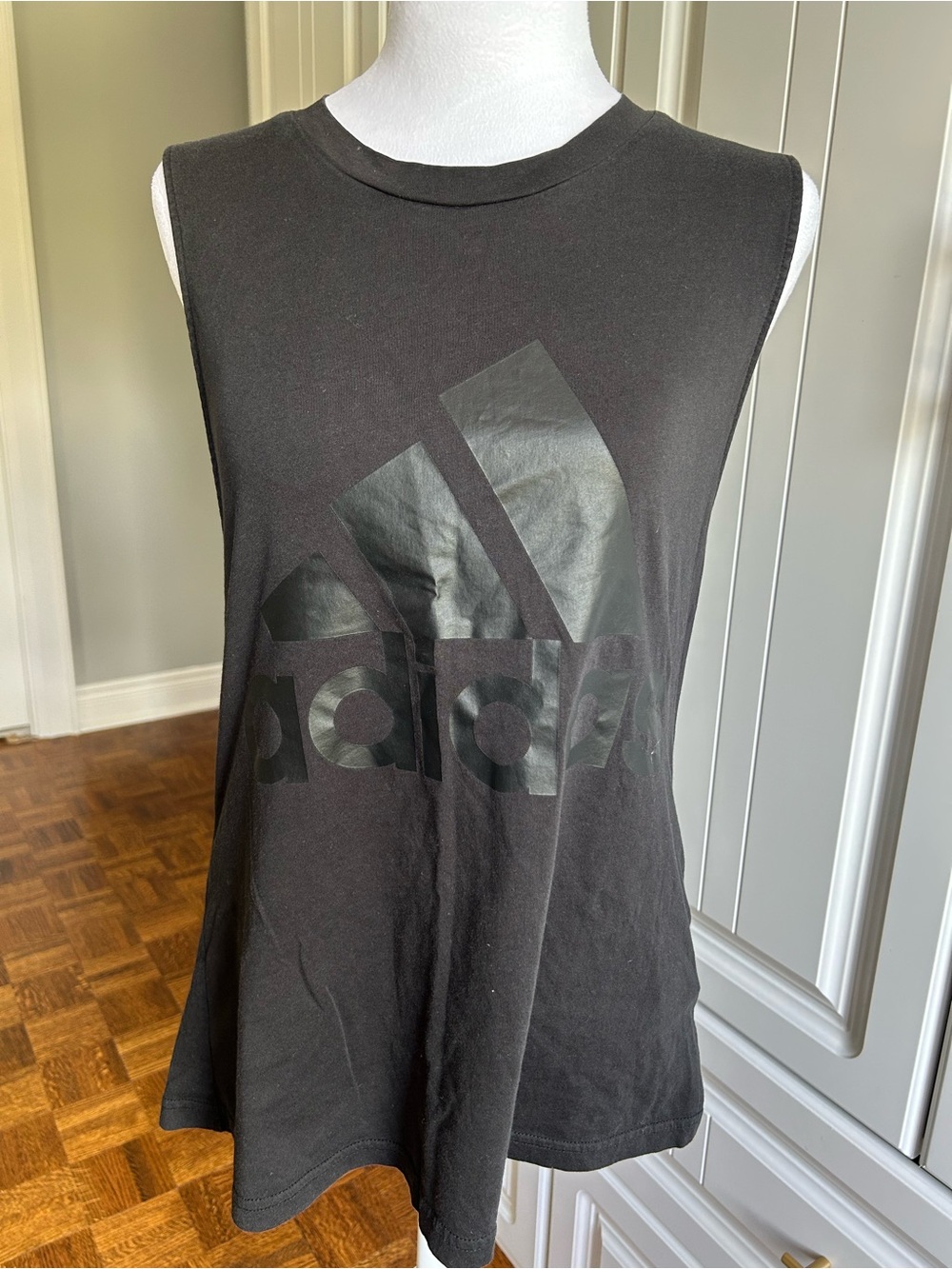 Women’s Adidas Black Sleeveless Logo Muscle Tank